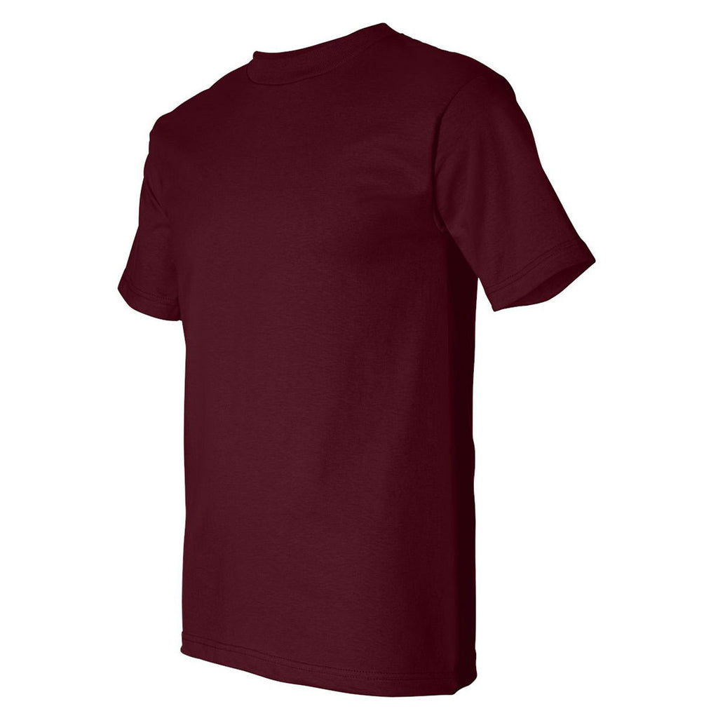 Bayside Men's Burgundy USA-Made Short Sleeve T-Shirt