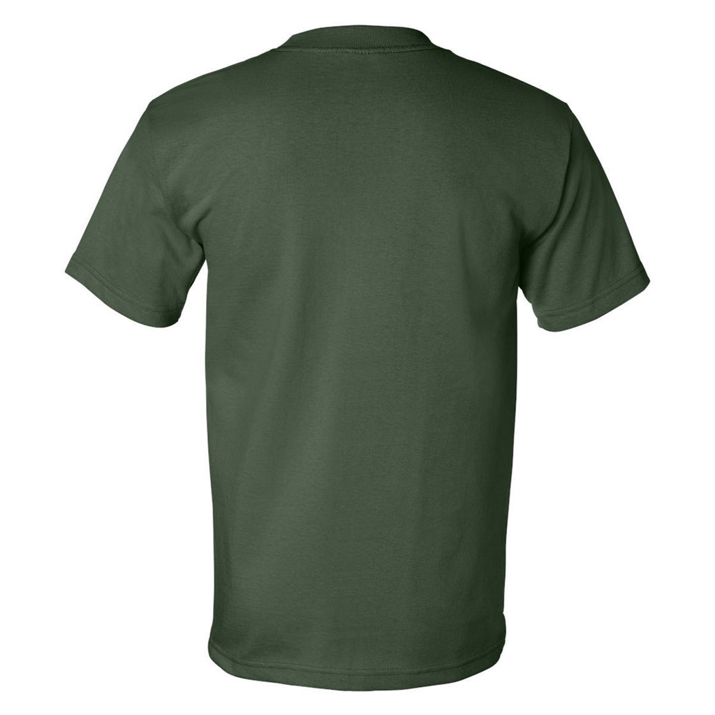 Bayside Men's Forest Green USA-Made Short Sleeve T-Shirt