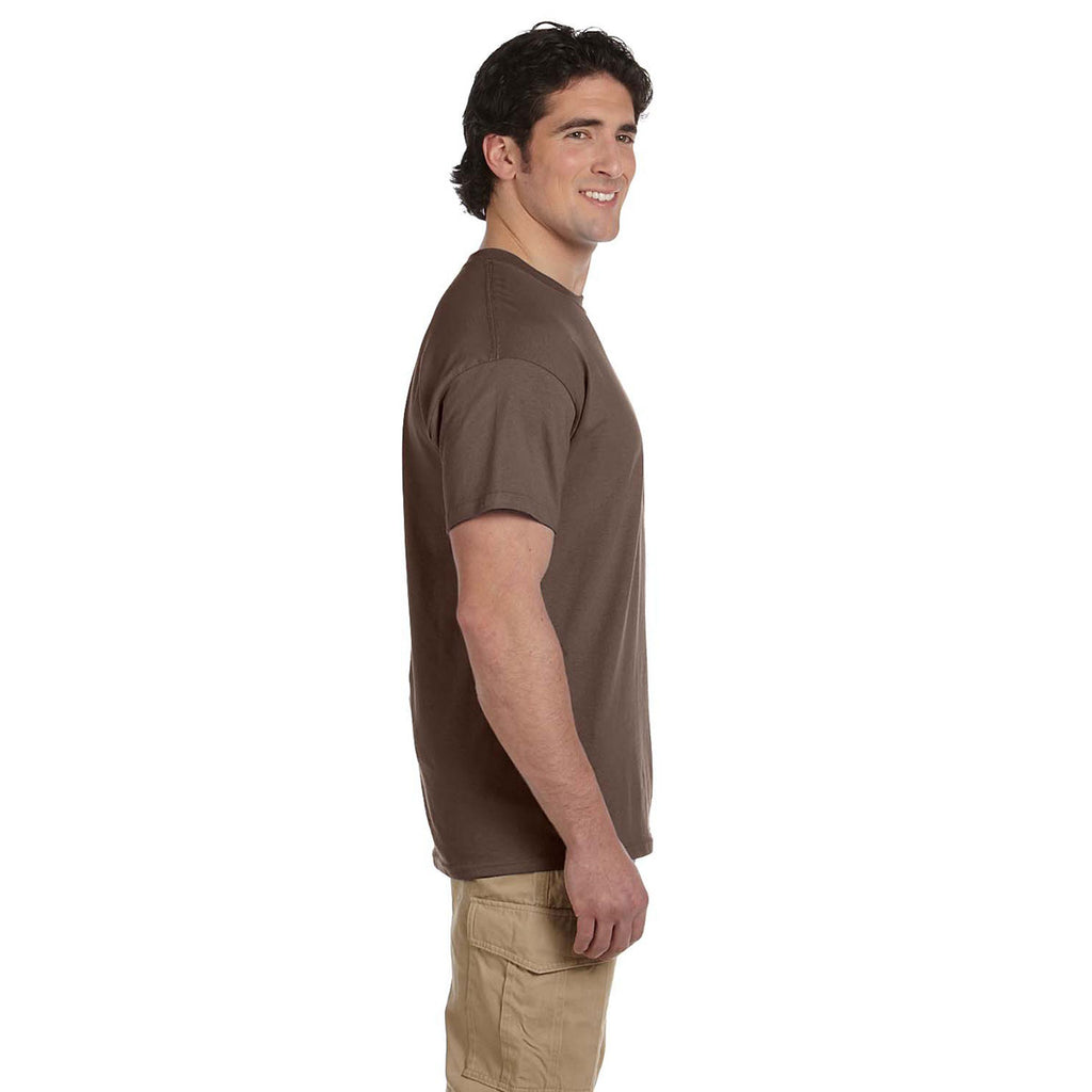 Hanes Men's Heather Brown 5.2 oz. 50/50 EcoSmart T-Shirt