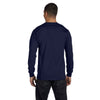 Hanes Men's Navy 6.1 oz Long-Sleeve Beefy-T