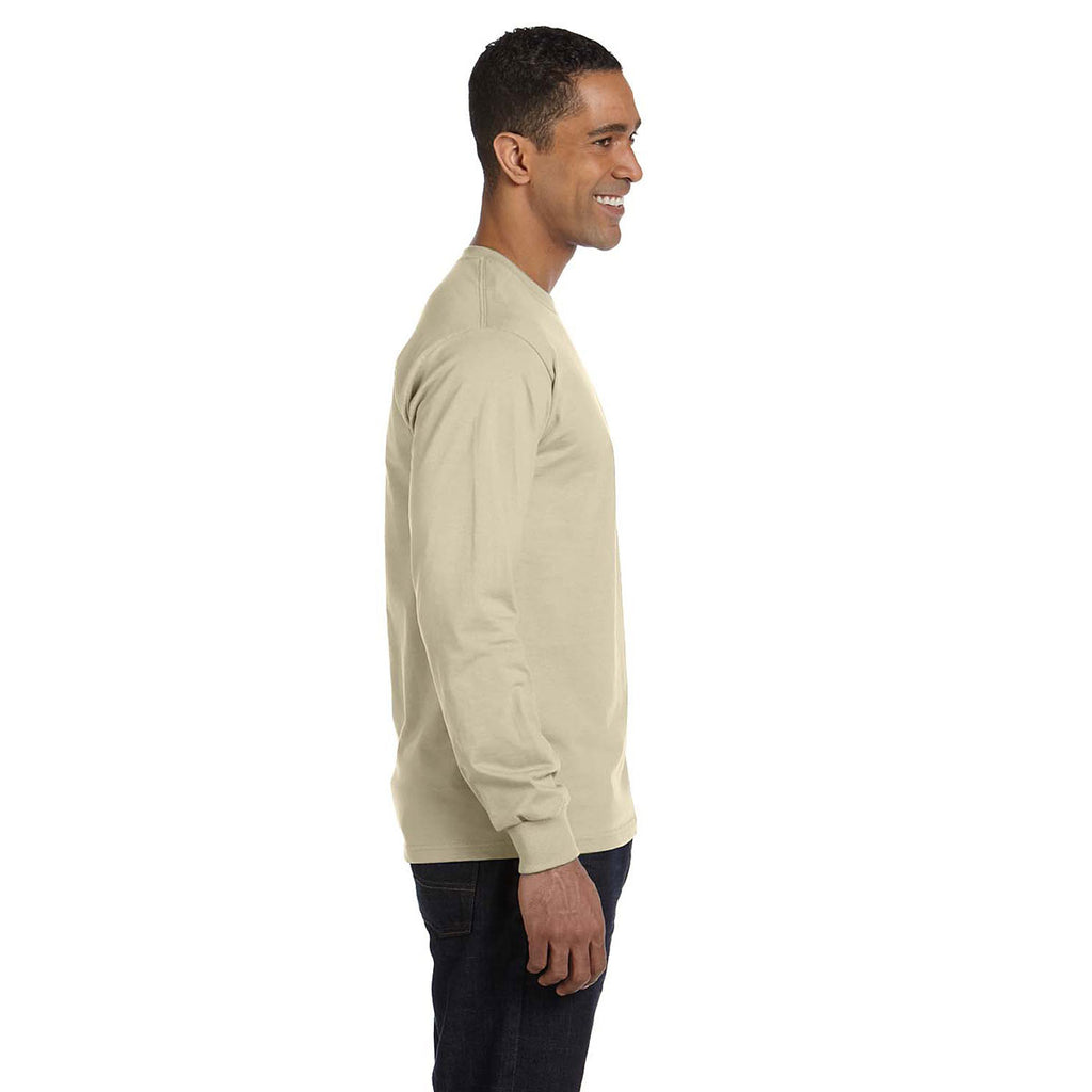 Hanes Men's Sand 6.1 oz Long-Sleeve Beefy-T