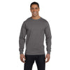 Hanes Men's Smoke Grey 6.1 oz Long-Sleeve Beefy-T