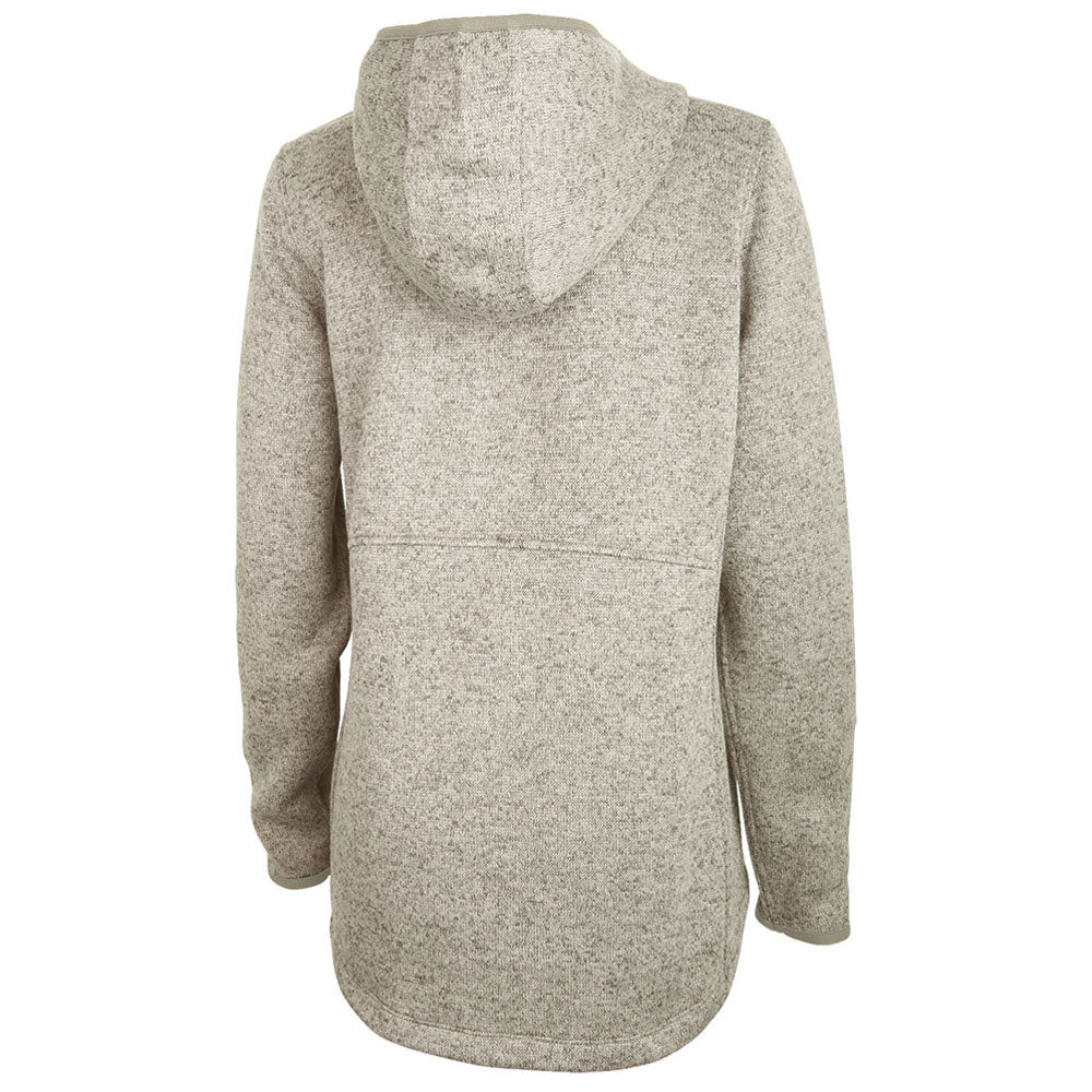 Charles River Women's Oatmeal Heathered Fleece Quarter Zip Hoodie