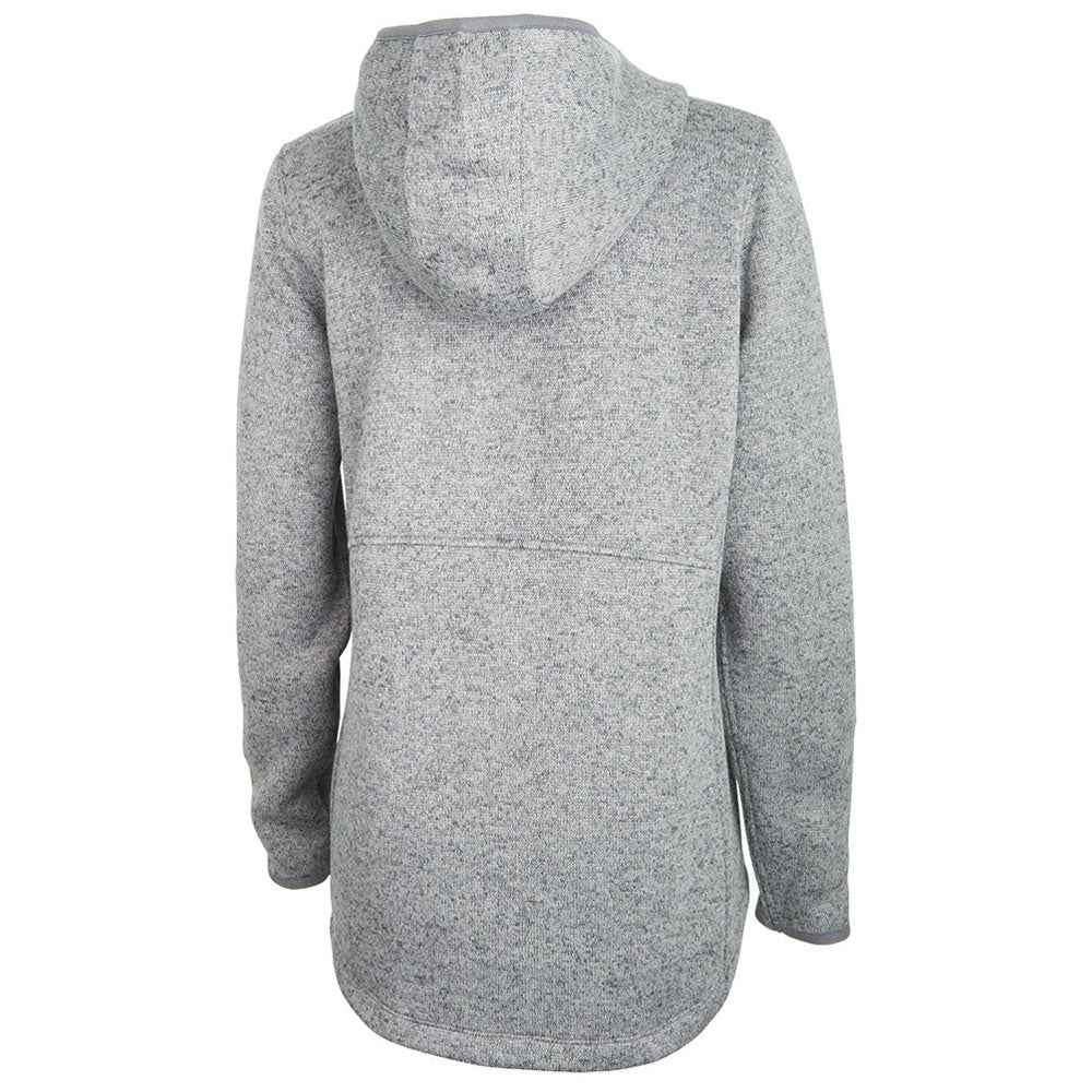 Charles River Women's Light Grey Heathered Fleece Quarter Zip Hoodie