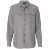 Burnside Women's Heather Grey Long Sleeve Solid Flannel Shirt