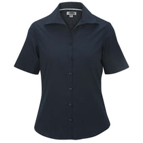 Edwards Women's Navy Lightweight Short Sleeve Poplin Blouse