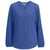 Edwards Women's French Blue Open V-Neck Blouse