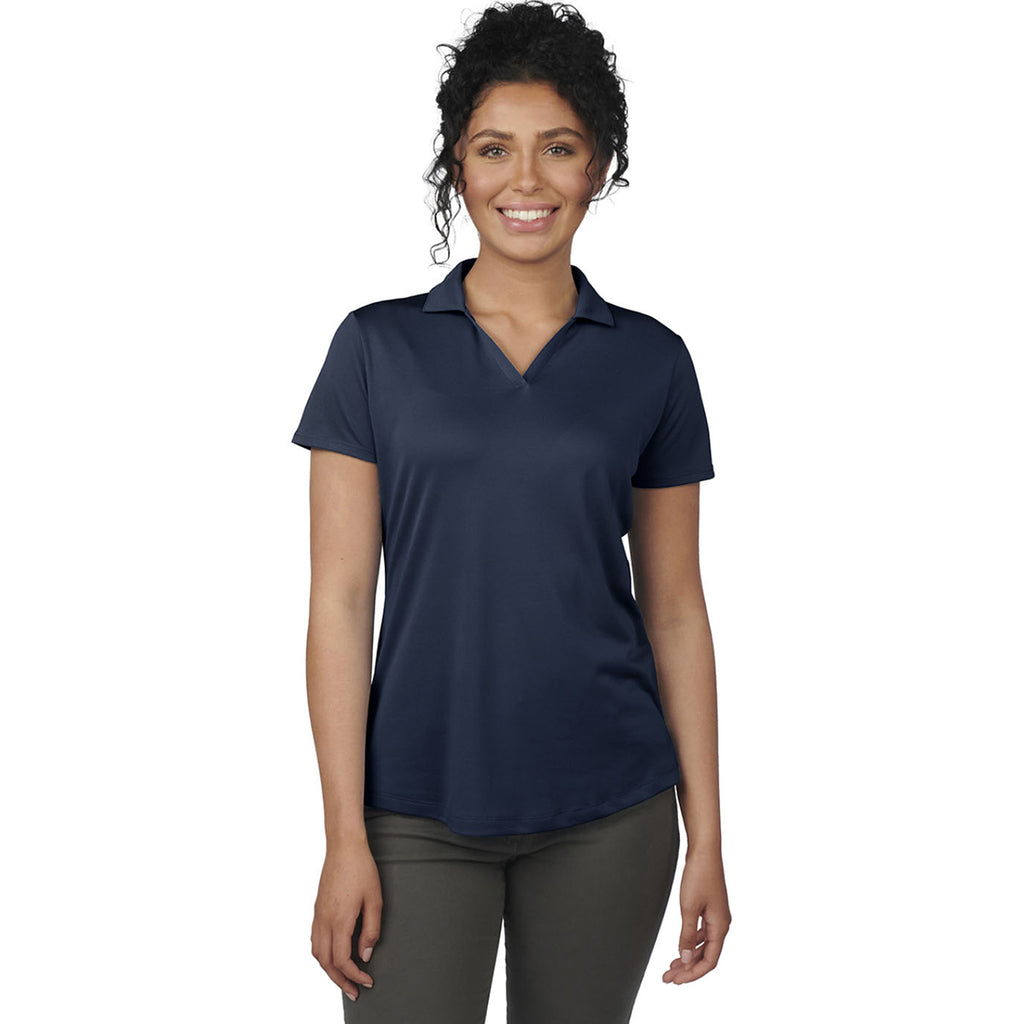 Edwards Women's Bright Navy Mini-Pique Snag Proof Polo