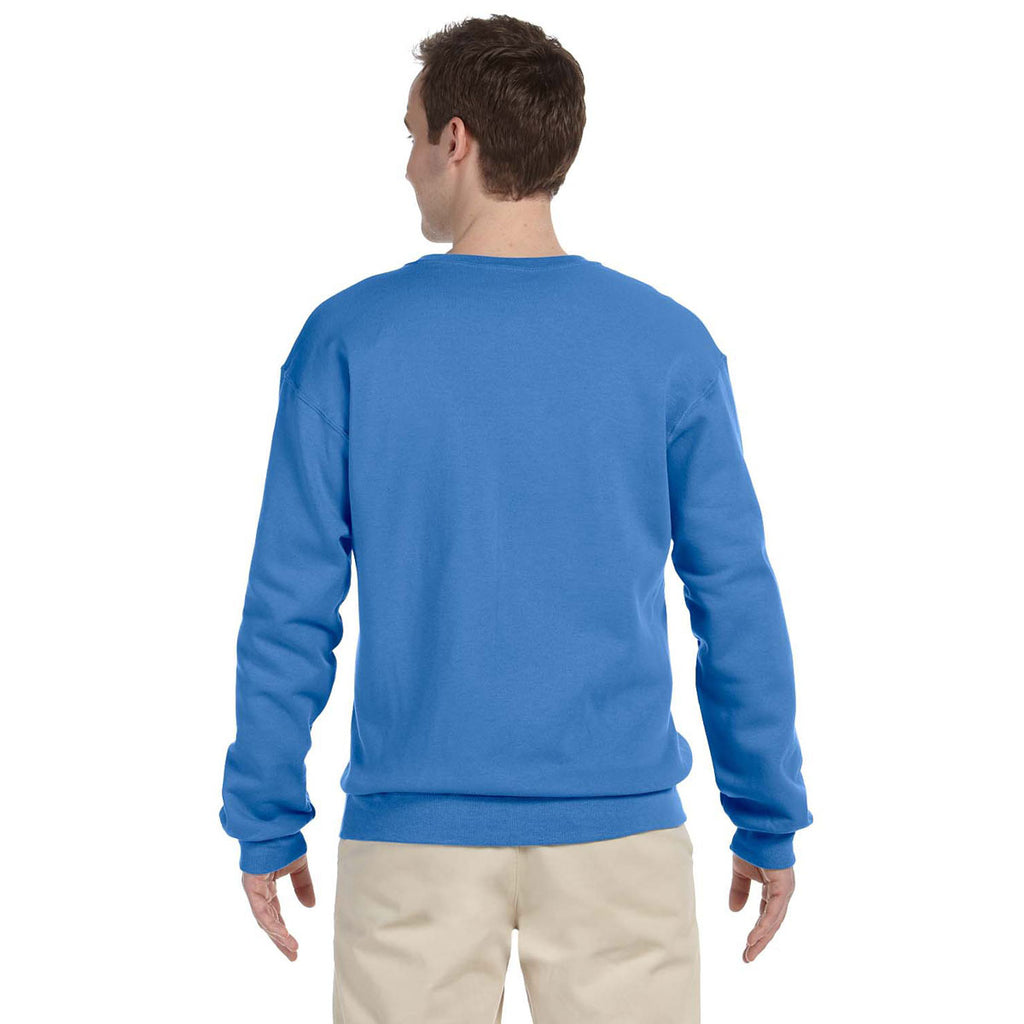 Jerzees Men's Columbia Blue 8 Oz. Nublend Fleece Crew