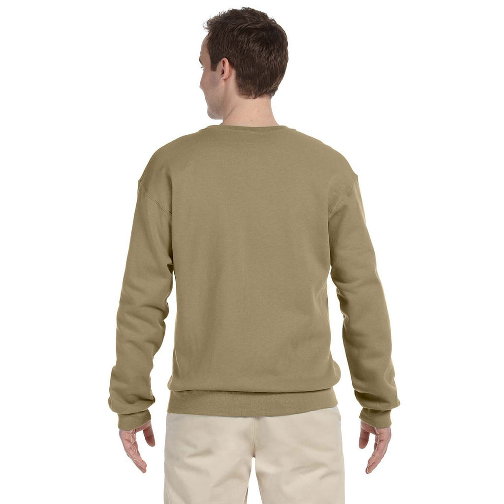 Jerzees Men's Khaki 8 Oz. Nublend Fleece Crew