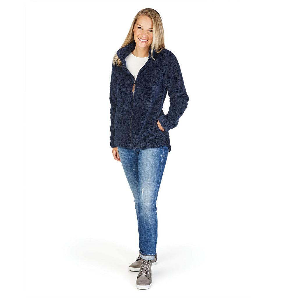 Charles River Women's Navy Newport Full Zip Fleece Jacket