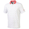 Puma Golf Men's Bright White/Georgia Peach Cloudspun Gamma Golf Polo