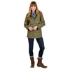 Charles River Women's Olive/Plaid New Englander Rain Jacket with Print Lining