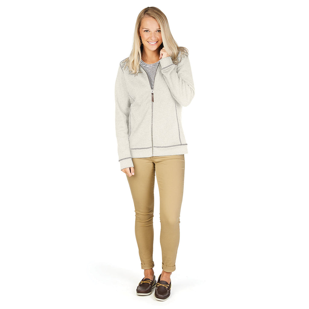 Charles River Women's Ivory Heather Conway Flatback Rib Jacket