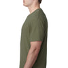 Next Level Men's Military Green Triblend V-Neck Tee