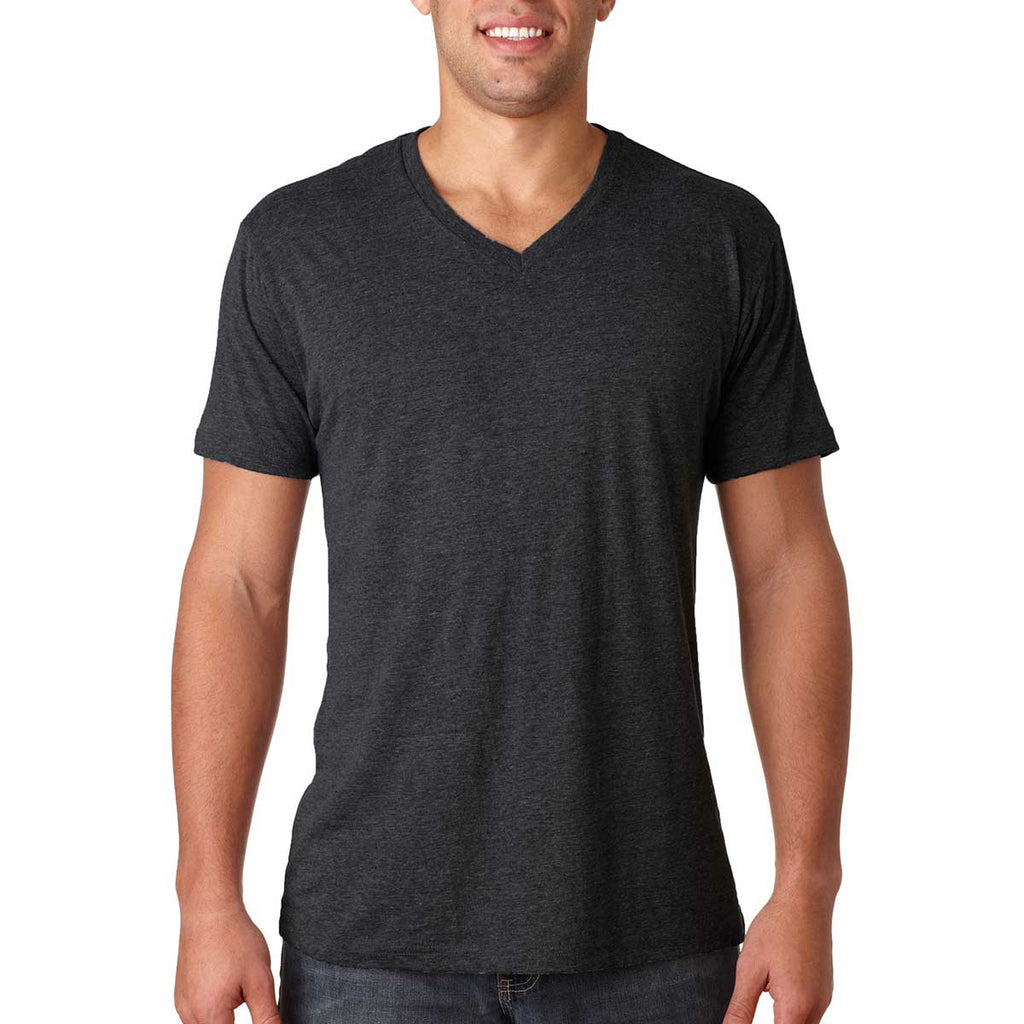 Next Level Men's Vintage Black Triblend V-Neck Tee