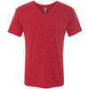 Next Level Men's Vintage Red Triblend V-Neck Tee