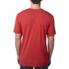 Next Level Men's Vintage Red Triblend V-Neck Tee