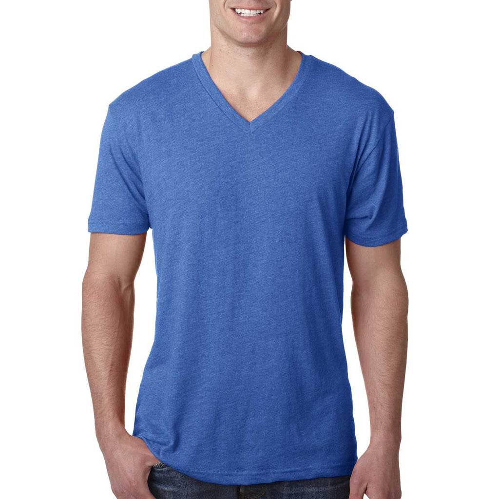 Next Level Men's Vintage Royal Triblend V-Neck Tee