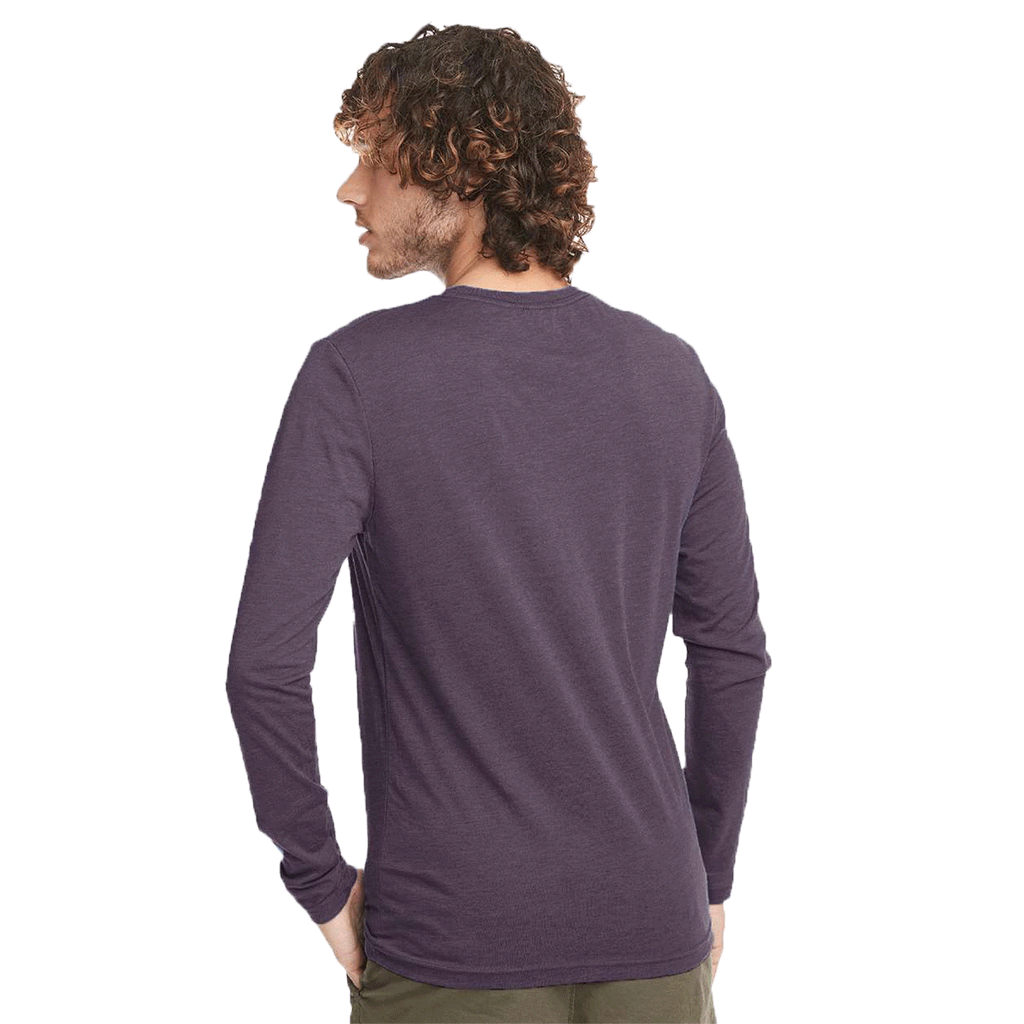 Next Level Men's Vintage Purple Triblend Long-Sleeve Crew Tee