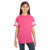 LAT Youth Vintage Heather Pink/Blended White Football Fine Jersey T-Shirt