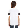 LAT Youth White/Black Football Fine Jersey T-Shirt