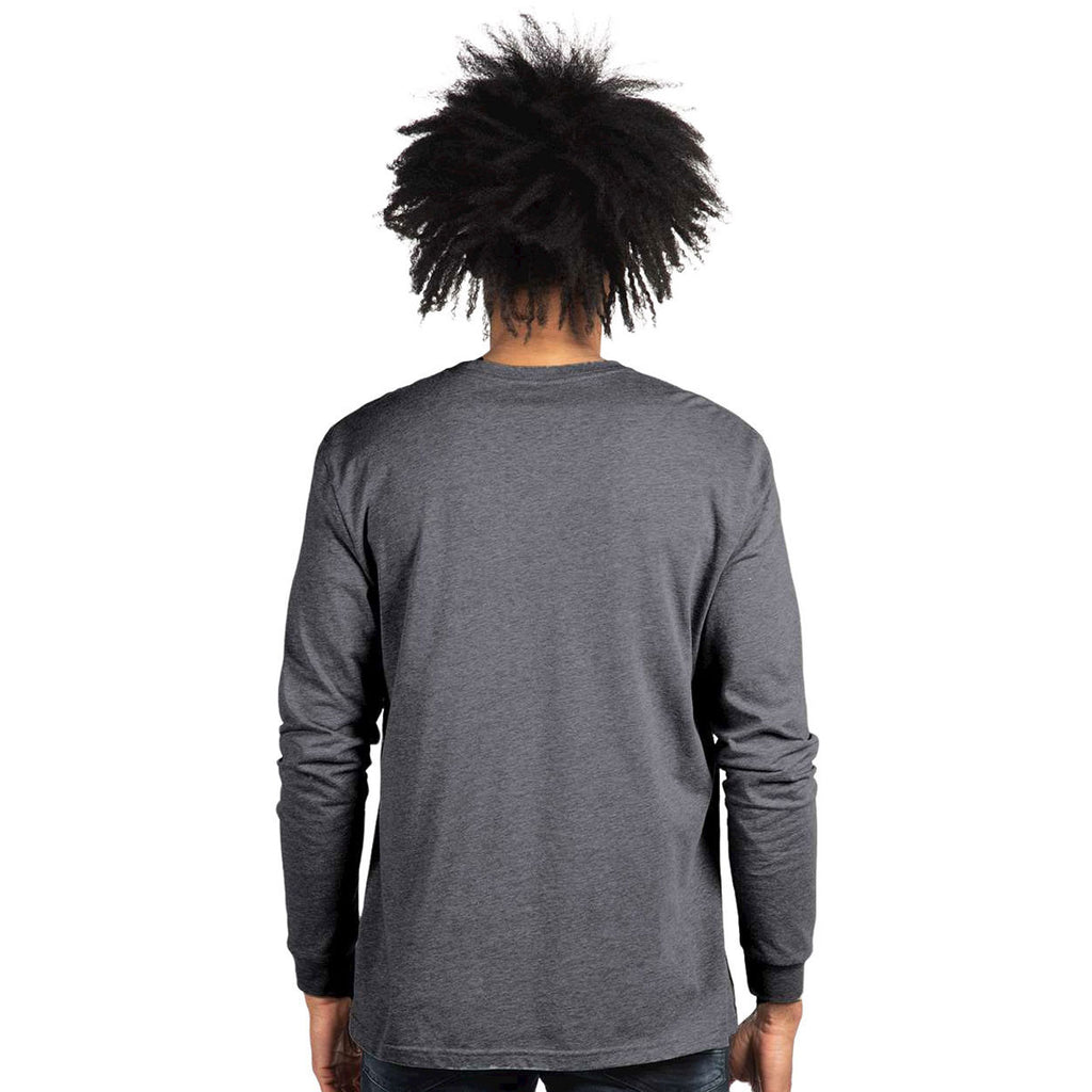 Next Level Unisex Dark Heather Grey CVC Long Sleeve Tee