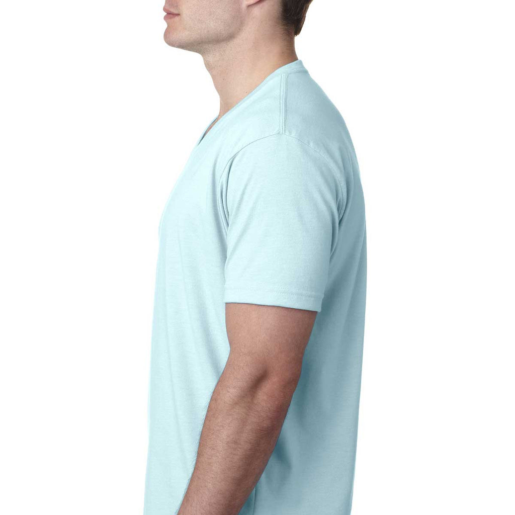 Next Level Men's Ice Blue Premium CVC V-Neck Tee