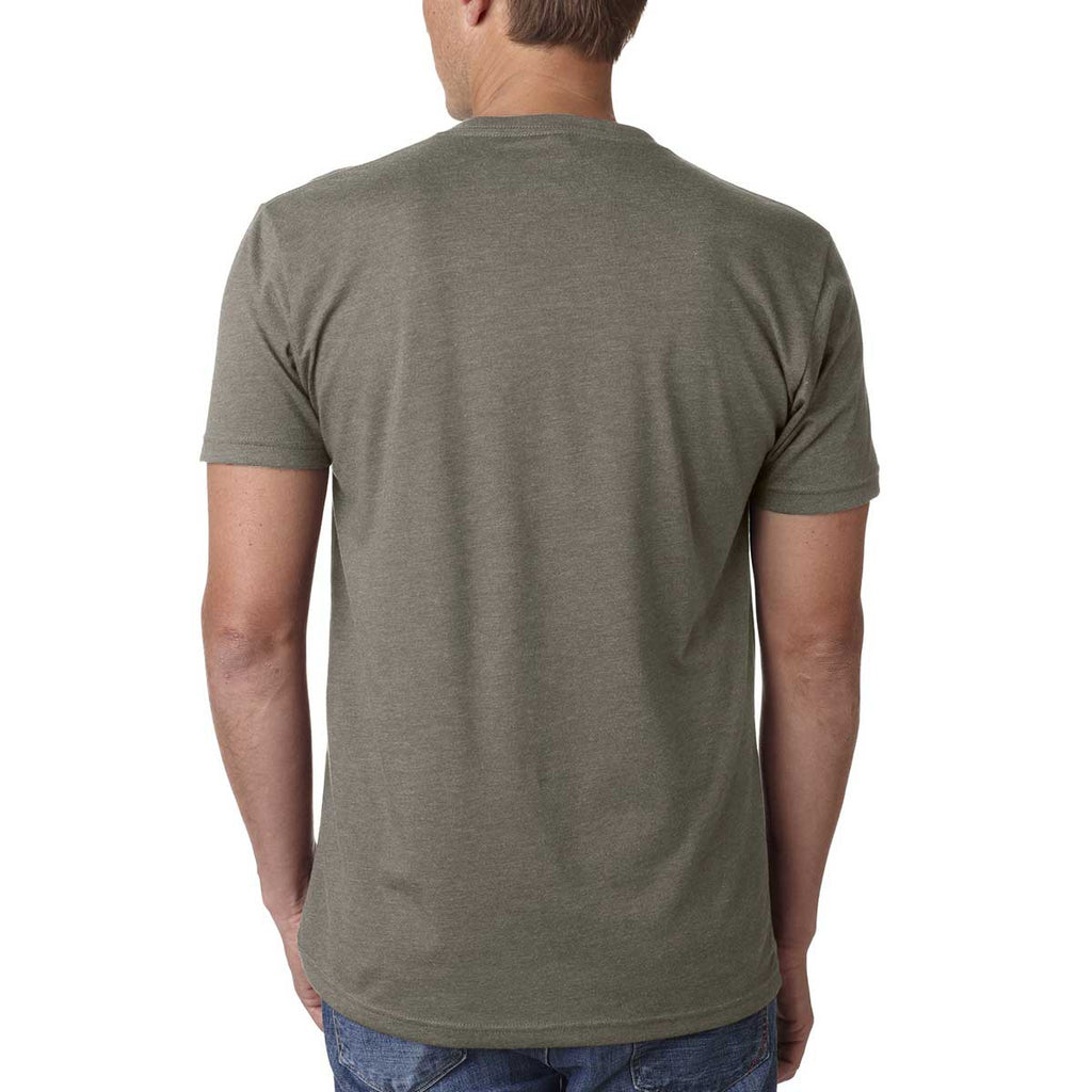 Next Level Men's Warm Grey Premium CVC V-Neck Tee