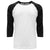 Next Level Unisex Black/White CVC 3/4 Sleeve Raglan Baseball T-Shirt