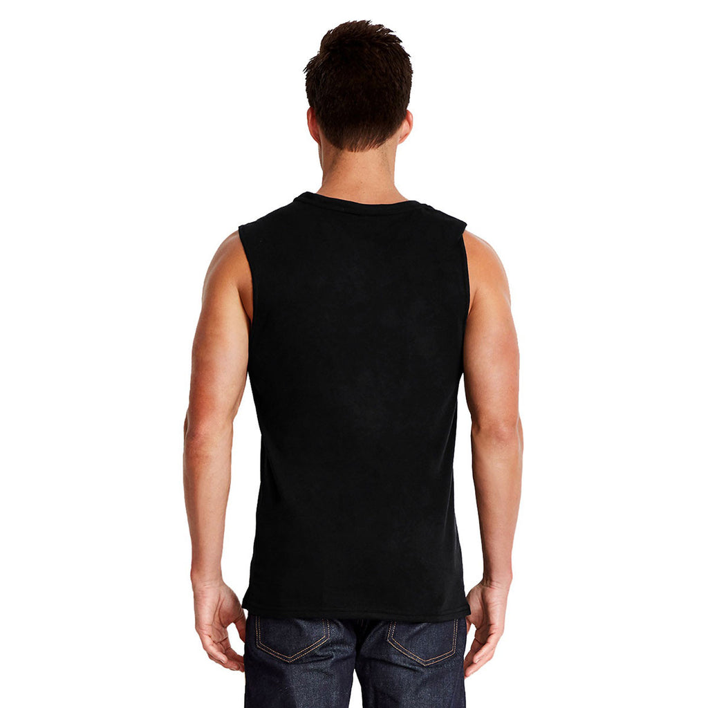 Next Level Men's Black Muscle Tank