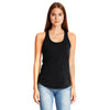 Next Level Women's Black Gathered Racerback Tank