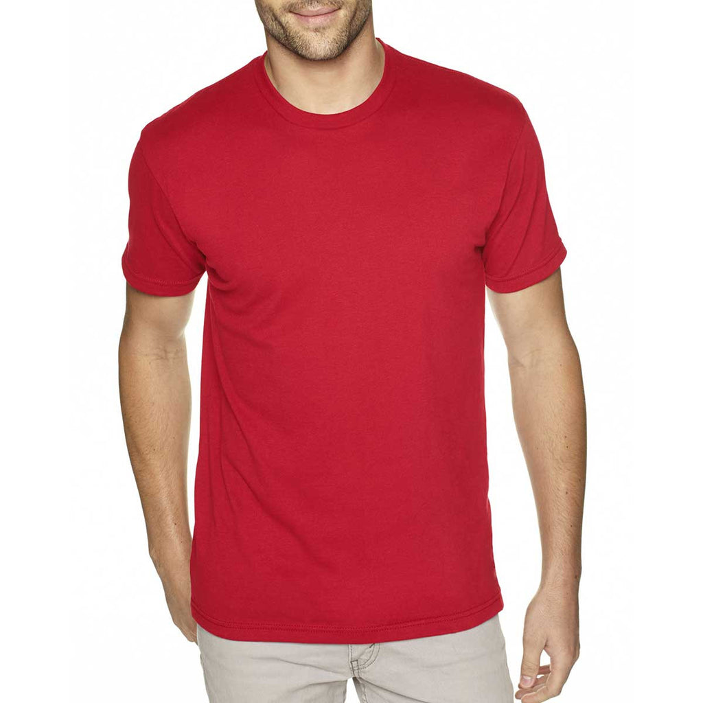 Next Level Men's Red Premium Fitted Sueded Crew