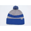 Pacific Headwear Royal/Silver/Royal Loose Fit Pom-Pom Beanie