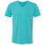 Next Level Men's Tahiti Blue Premium Fitted Sueded V-Neck Tee