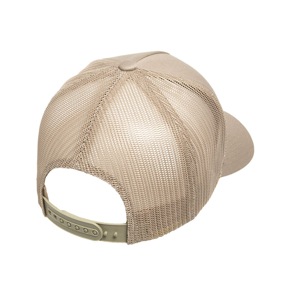 Yupoong Khaki 5-Panel Retro Trucker Cap