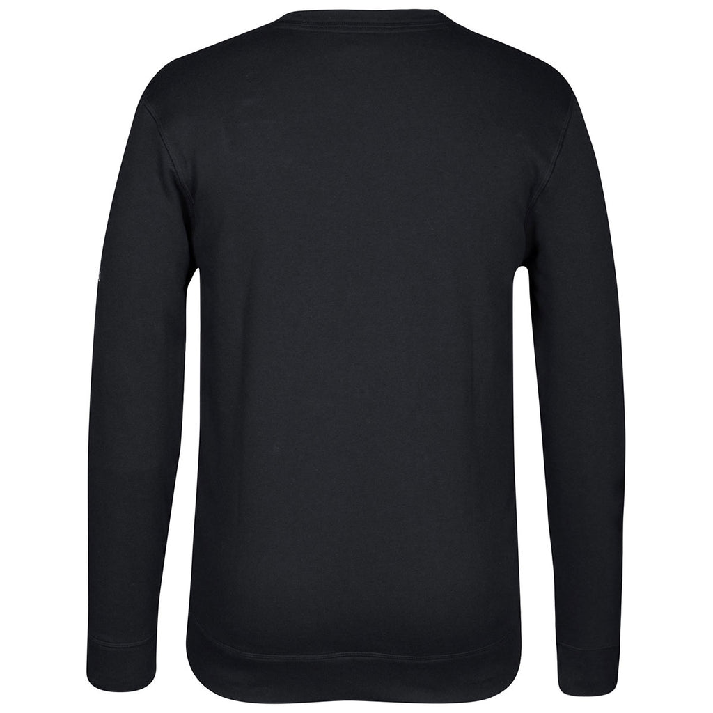 adidas Men's Black/White Fleece Crew