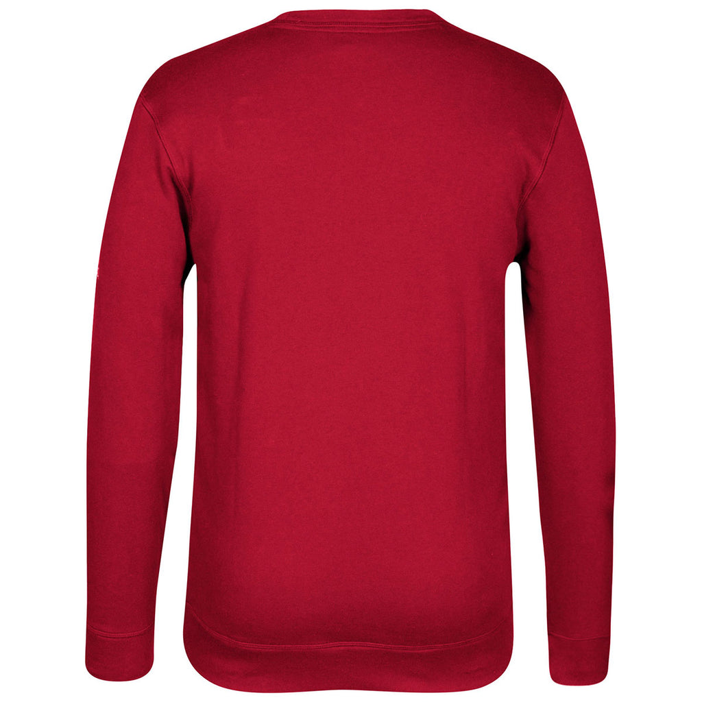 adidas Men's Power Red/White Fleece Crew