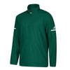 adidas Men's Dark Green/White Team Iconic Long Sleeve Quarter Zip