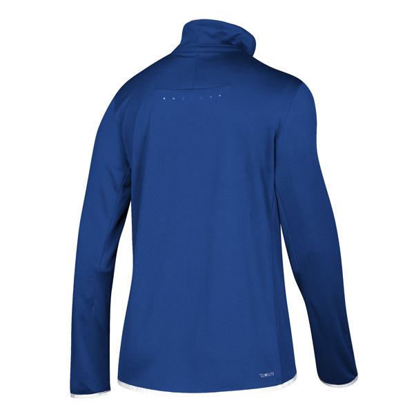 adidas Women's Collegiate Royal/White Team Iconic Knit Long Sleeve Quarter Zip