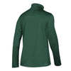 adidas Women's Dark Green/White Team Iconic Knit Long Sleeve Quarter Zip