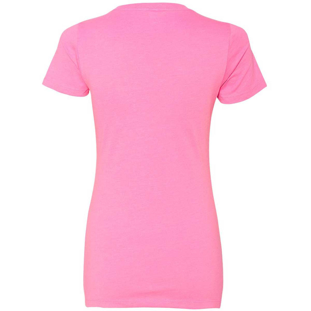 Next Level Women's Hot Pink CVC Crew Tee