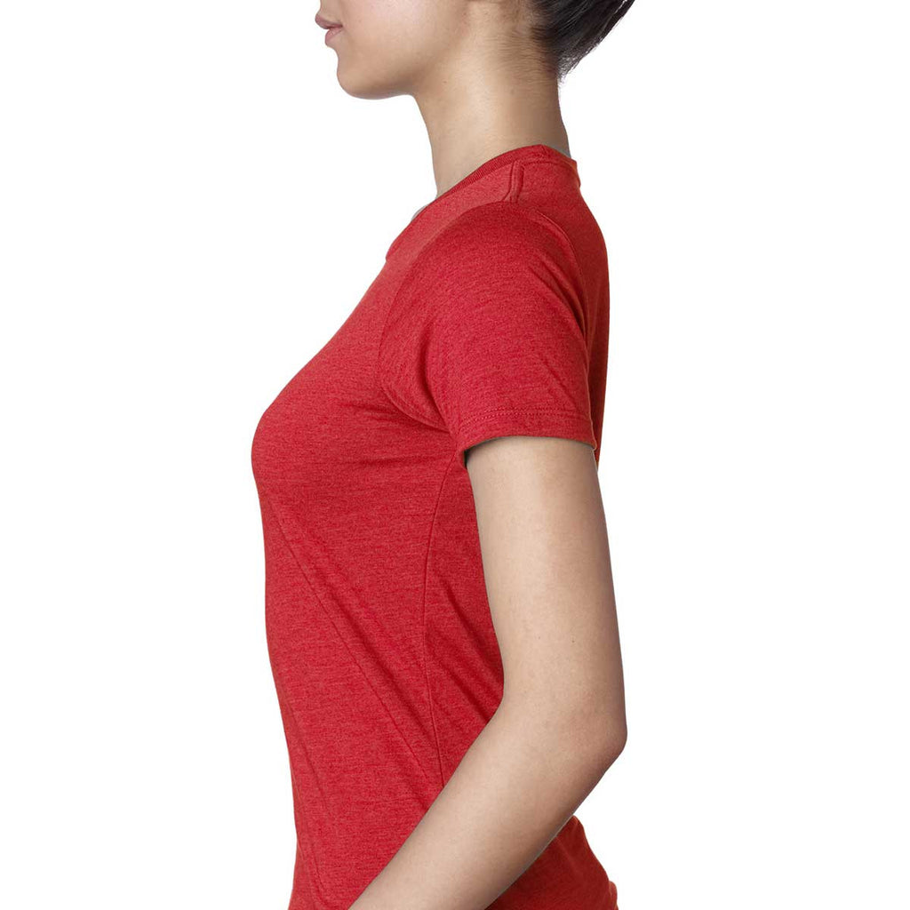 Next Level Women's Red CVC Crew Tee