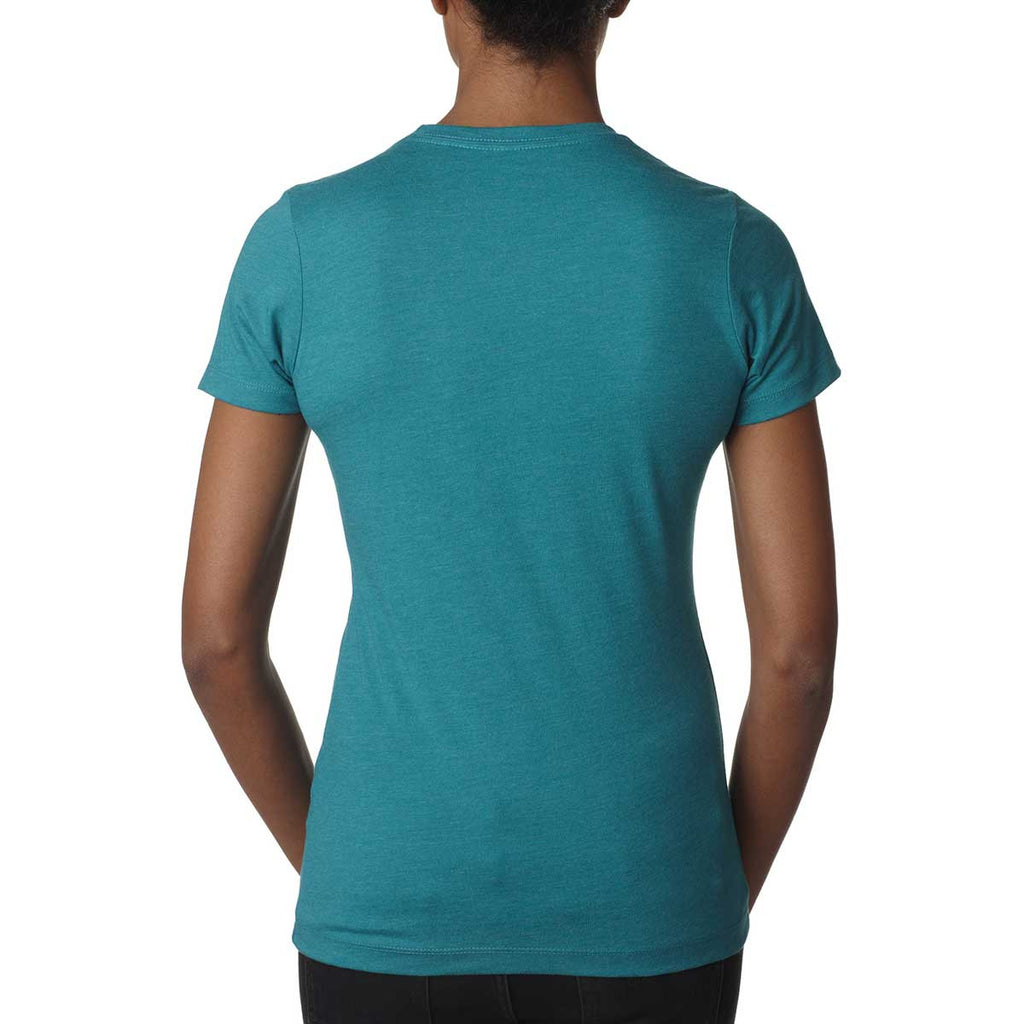 Next Level Women's Teal CVC Crew Tee