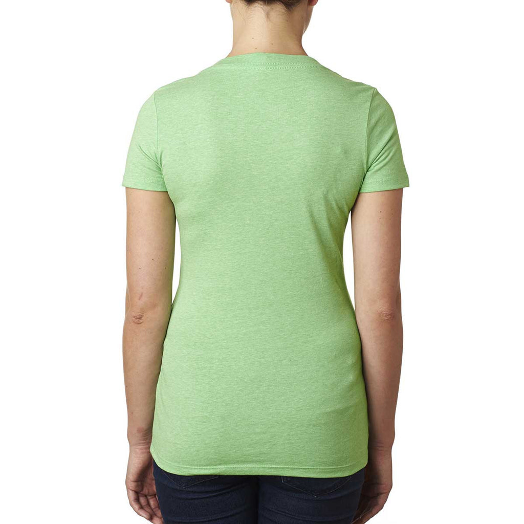 Next Level Women's Apple Green CVC Deep V Tee