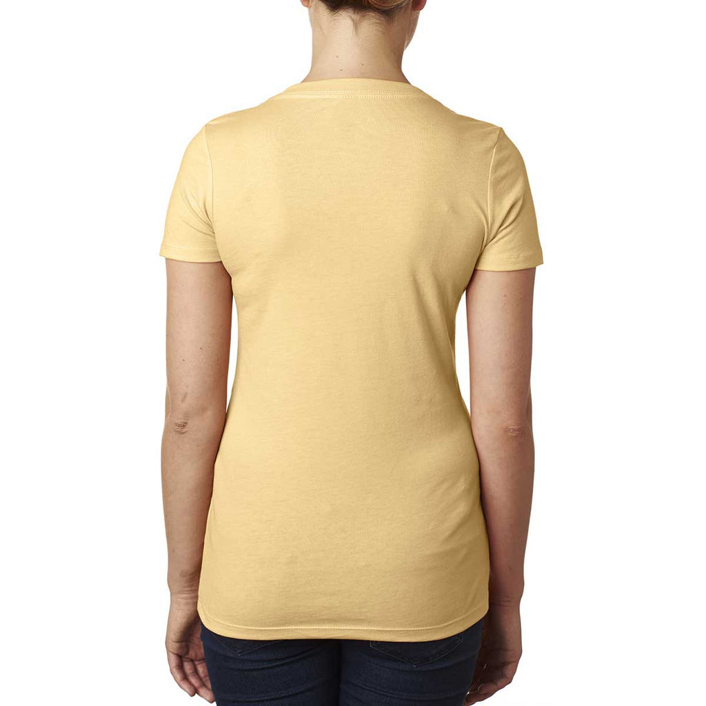 Next Level Women's Banana Cream CVC Deep V Tee