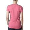 Next Level Women's Hot Pink CVC Deep V Tee