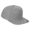 Yupoong Heather Grey Melton Wool Adjustable Cap