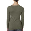 Next Level Women's Venetian Grey Triblend Long-Sleeve Scoop Tee