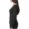 Next Level Women's Vintage Black Triblend Long-Sleeve Scoop Tee